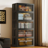 SAILUN 145Gal storage bins with door and lid, front view for roomy closet organization.