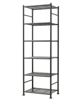 Sakugi 6-tier shelving unit with metal frame ready for kitchen storage.