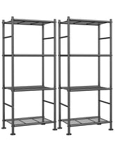 Sakugi storage shelves 2-pack, front view, compact 4-tier design for tight spaces.