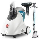 SALAV GS18 full-size clothes steamer, front view, powerful wrinkle relief