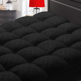 SameBed king topper fabric closeup—breathable microfiber for gentle, skin-friendly softness.