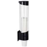 Samhe cup dispenser front view with clamshell design for clean, dust-free cups