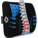 Samsonite memory foam lumbar pillow close-up highlighting cooling design