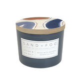 Sand + Fog Ocean & Sea Salt candle jar adds coastal ambiance to any room.