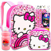 SANRIO Hello Kitty 16-inch backpack front view with padded straps