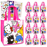 SANRIO Hello Kitty and Friends tote bags with colorful character artwork for party favors