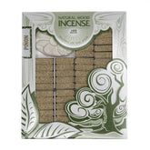 Incienso de Santa Fe Piñon natural wood incense bricks with holder for warm ambiance.