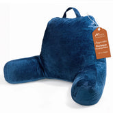Sasttie reading pillow in navy velvet back-rest for comfortable lounging