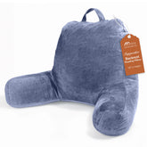 Sasttie reading pillow velvet cover closeup shows plush back support.