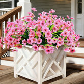 Satefello pink outdoor artificial flowers add year-round color to your garden.
