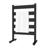 Sawlece freestanding towel warmer front view showing five warming bars for towels