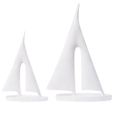 Saysmile sailboat sculpture 2-pack for elegant nautical shelf display