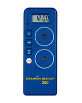 Screaming Meanie 220 front view alarm clock showing compact wakeup device for strong wakeups