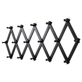 SCUNDA accordion wall hanger full view with 16 hooks for coats and hats, ideal entryway organizer.