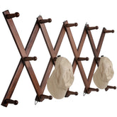 SCUNDA accordion wall hanger 16inch wooden mount keeps coats organized.