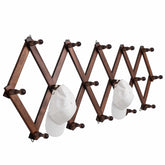 SCUNDA wall hat rack extendable with 16 hooks for organized entryway storage.