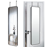 SCWF-GZ 47x14 door-hanging mirror provides full-body view for entryways.