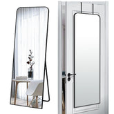 SCWF-GZ 57x20 door-hanging full-length mirror shows spacious entry reflection