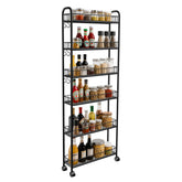 Seadasyoon 6in 6-tier cart side view shows space-saving storage for tight spaces.