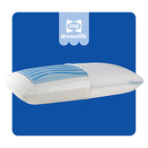 Sealy Dreamlife memory foam pillow provides adaptive neck support for restful sleep.