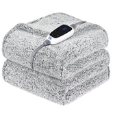 Sealy electric blanket throw showing soft sherpa texture for cozy warmth.