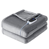 Sealy heated throw blanket front view for cozy lounging.