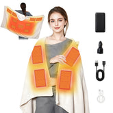 Secluded Valley cordless heated blanket hood provides wearable warmth for lounging at home