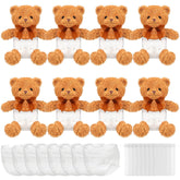 Seenelling bear blindfolded diaper change setup for an engaging baby shower game