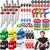 Seenelling ninja party bags in bold colors ideal for easy party favors.