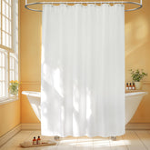 Seenus extra tall waterproof fabric shower curtain liner, 108-inch length for tall baths.