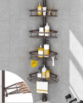 SEIRIONE shower corner caddy bronze keeps bathroom organized in tight spaces