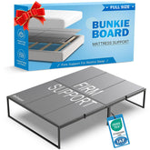 Sellmazon bunkie board full-size unfolded provides flat mattress support.