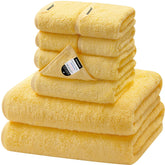SEMAXE bath towel set front view shows eight pieces for daily use