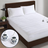 Serta Fila heated mattress pad king dual control for personalized warmth on each side