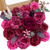 Serwalin dark magenta rose bouquet for DIY wedding centerpieces.