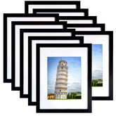 SESEAT 11x14 frame set front view for wall display with sleek black finish.