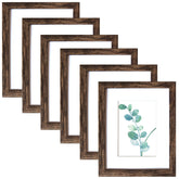 SESEAT 8x10 rustic brown frame on wall displaying memories with wall-mount capability