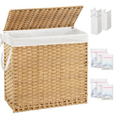 SETVSON laundry hamper with lid showing hidden contents and odor control.