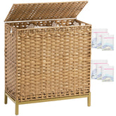 SETVSON laundry hamper with lid, front view showing easy access for laundry sorting.