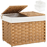 SETVSON storage basket with lid assembly for easy setup and tidy spaces.