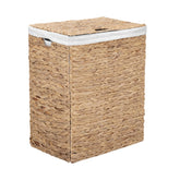 Seville Classics natural laundry bin with rectangular weave for stylish storage