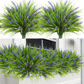 Sggvecsy 24-bundle lavender flowers for outdoor decor, UV resistant and vibrant.