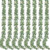 Sggvecsy 8 pack artificial eucalyptus garland with silk leaves for elegant wedding decor