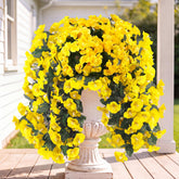 Sggvecsy Morning Glory hanging flowers in yellow brighten outdoor patio decor