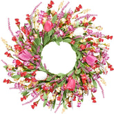 Sggvecsy 22-inch wreath on the front door boosts curb appeal.