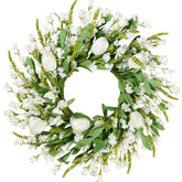 Sggvecsy spring-summer wreath front door 22-inch adds year-round curb appeal