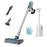 Shark Clean & Empty cordless vacuum dock for automatic charging and base emptying.