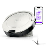 Shark Navigator robot vacuum front view for versatile cleaning on carpets and hard floors