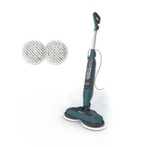 Shark Steam and Scrub mop teal front view highlights versatile sealed-floor cleaning