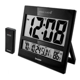 Sharp Atomic Clock front view with bold, easy-to-read digits for quick checks
